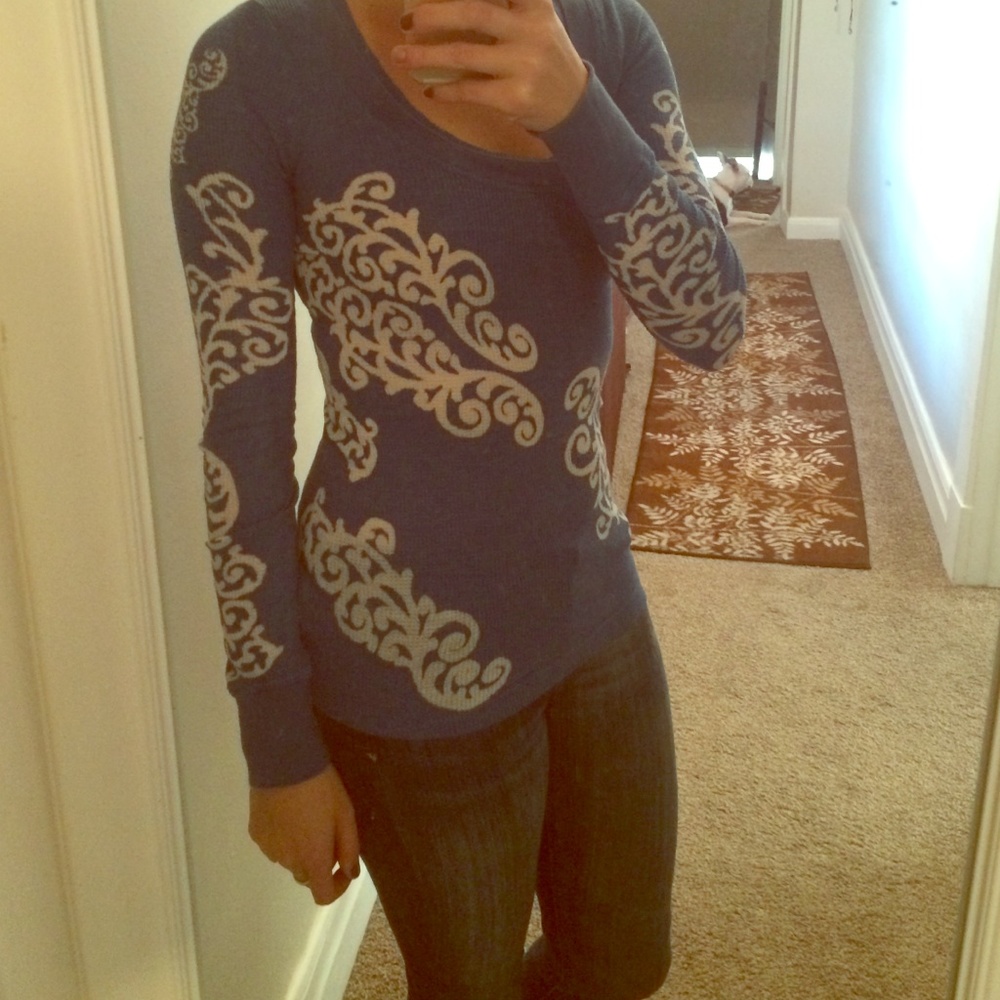 Free People Thermal Henley shirt